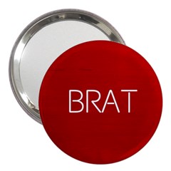 Brat Red 3  Handbag Mirror by OCDesignss