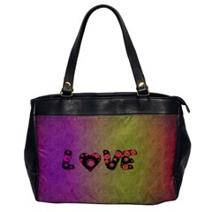 Love Abstract  Oversize Office Handbag (one Side) by OCDesignss