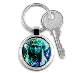 Magical Indian Chief Key Chain (round) by icarusismartdesigns