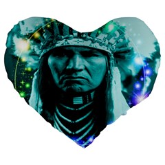 Magical Indian Chief 19  Premium Heart Shape Cushion by icarusismartdesigns