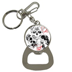 Skull Love Affair Bottle Opener Key Chain by vividaudacity