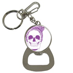 Purple Skull Bun Up Bottle Opener Key Chain by vividaudacity