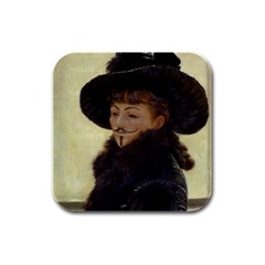 Kathleen Anonymous - James Tissot, 1877 Rubber Square Coaster (4 Pack) by AnonMart