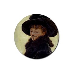 Kathleen Anonymous - James Tissot, 1877 Rubber Coaster (round) by AnonMart