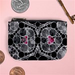 Bling Black Grey  Coin Change Purse Front