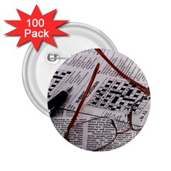 Crossword Genius 2 25  Button (100 Pack) by StuffOrSomething