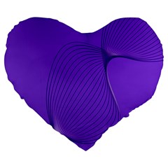 Twisted Purple Pain Signals 19  Premium Flano Heart Shape Cushion by FunWithFibro