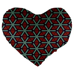 Cubes Pattern Abstract Design 19  Premium Heart Shape Cushion by LalyLauraFLM