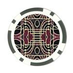 Tribal Style Ornate Grunge Pattern  Poker Chip Front