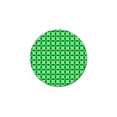 Green Abstract Tile Pattern Golf Ball Marker by GardenOfOphir