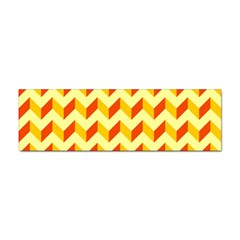 Modern Retro Chevron Patchwork Pattern  Bumper Sticker by GardenOfOphir