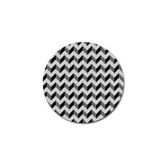 Modern Retro Chevron Patchwork Pattern  Golf Ball Marker by GardenOfOphir