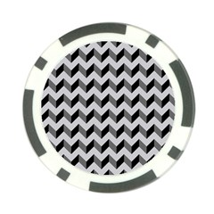 Modern Retro Chevron Patchwork Pattern  Poker Chip (10 Pack) by GardenOfOphir