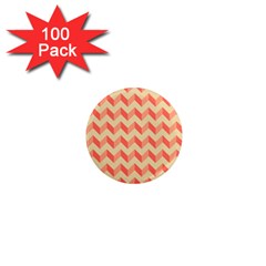 Modern Retro Chevron Patchwork Pattern 1  Mini Button Magnet (100 Pack) by GardenOfOphir