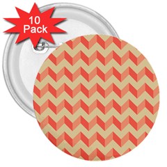 Modern Retro Chevron Patchwork Pattern 3  Button (10 Pack) by GardenOfOphir