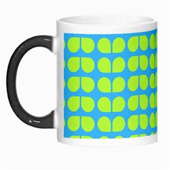 Blue Lime Leaf Pattern Morph Mug by GardenOfOphir