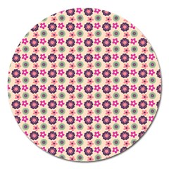 Cute Floral Pattern Magnet 5  (round) by GardenOfOphir