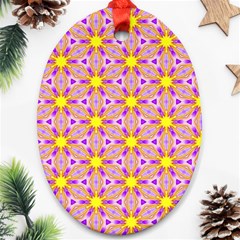 Cute Pretty Elegant Pattern Oval Ornament (two Sides) by GardenOfOphir