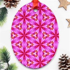 Cute Pretty Elegant Pattern Oval Ornament (two Sides) by GardenOfOphir