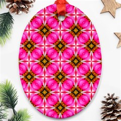 Cute Pretty Elegant Pattern Oval Ornament (two Sides) by GardenOfOphir