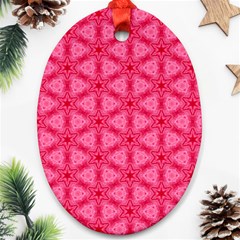 Cute Pretty Elegant Pattern Oval Ornament (two Sides) by GardenOfOphir