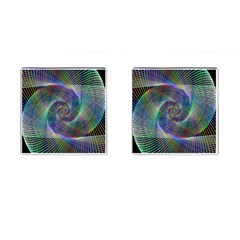 Psychedelic Spiral Cufflinks (square) by StuffOrSomething