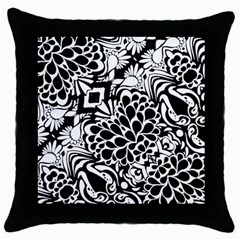 70 s Wallpaper Black Throw Pillow Case by KirstenStar