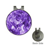 Lavender Smoke Swirls Hat Clip with Golf Ball Marker Front