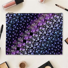 Dusk Blue And Purple Fractal Cosmetic Bag (xl) by KirstenStar