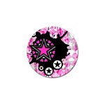 Pink Star Splatter Golf Ball Marker 10 Pack Front