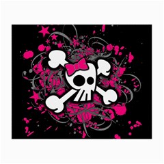 Girly Skull And Crossbones Glasses Cloth (small) by ArtistRoseanneJones