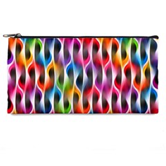 Rainbow Psychedelic Waves Pencil Case by KirstenStar