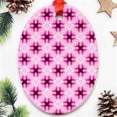 Cute Pretty Elegant Pattern Ornament (oval)  by GardenOfOphir