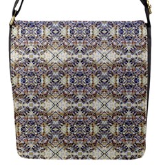 Oriental Geometric Floral Print Flap Messenger Bag (s) by dflcprints