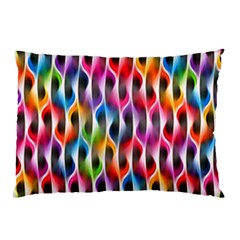 Rainbow Psychedelic Waves  Pillow Cases by KirstenStar