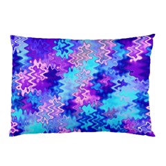 Blue And Purple Marble Waves Pillow Cases by KirstenStar