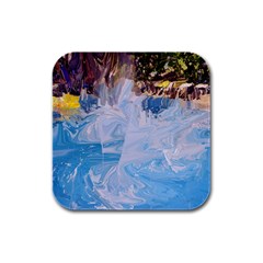 Splash 4 Rubber Square Coaster (4 Pack)  by icarusismartdesigns