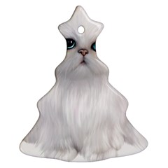 White Persian Cat Clipart Ornament (christmas Tree) by AlteredStates