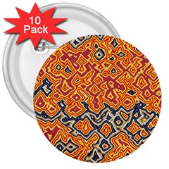 Red Blue Yellow Chaos 3  Button (10 Pack) by LalyLauraFLM