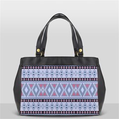 Fancy Tribal Border Pattern Blue Office Handbags by ImpressiveMoments