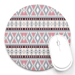 Fancy Tribal Border Pattern Soft Round Mousepads by ImpressiveMoments