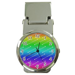 Merry Christmas,text,rainbow Money Clip Watches by ImpressiveMoments