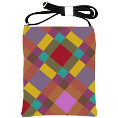 Shapes Pattern Shoulder Sling Bag by LalyLauraFLM