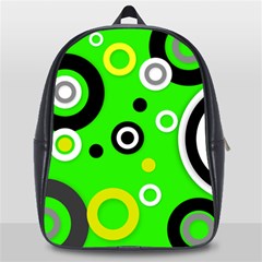 Florescent Green Yellow Abstract  School Bags(large)  by OCDesignss