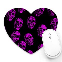 Purple Skulls  Heart Mousepads by ImpressiveMoments