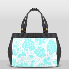 Floral Wallpaper Aqua Office Handbags by ImpressiveMoments