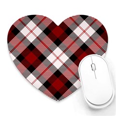 Smart Plaid Red Heart Mousepads by ImpressiveMoments