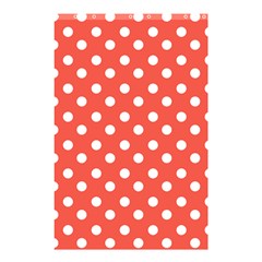 Indian Red Polka Dots Shower Curtain 48  X 72  (small)  by GardenOfOphir