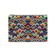 Trendy Chic Modern Chevron Pattern Cosmetic Bag (medium)  by GardenOfOphir