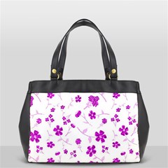 Sweet Shiny Floral Pink Office Handbags by ImpressiveMoments